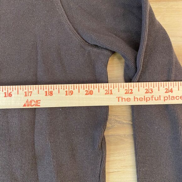 Faconnable Sweater Mens Medium Brown Cotton 1/4 Zip Mock Neck - Picture 8 of 10
